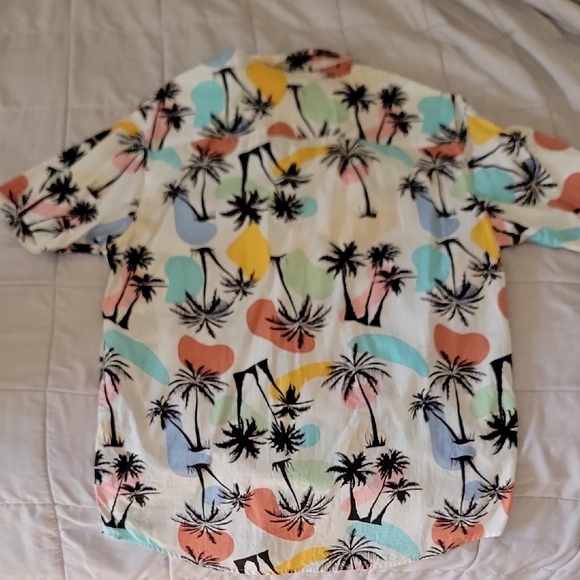 RSQ Multicolor Palm Tree Dress Shirt - Picture 3 of 3
